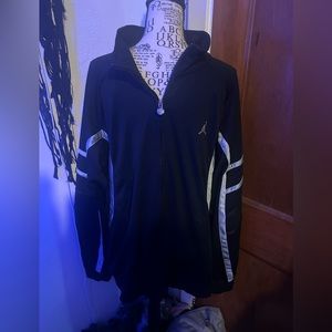 Mens Nike Air Jordan Black/Silver Full Zip Jacket! Size XL